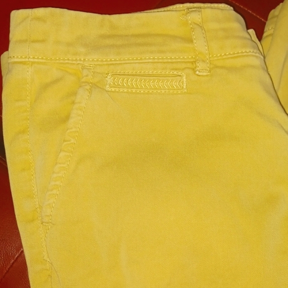 Pilcro and the Letterpress Anthropologie Mustard Yellow khaki pants, sz 26 - Picture 5 of 13